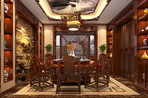 阳江温馨雅致的古典中式家庭装修设计效果图