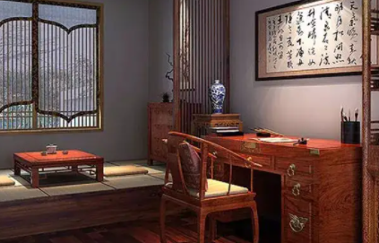 阳江书房中式设计美来源于细节